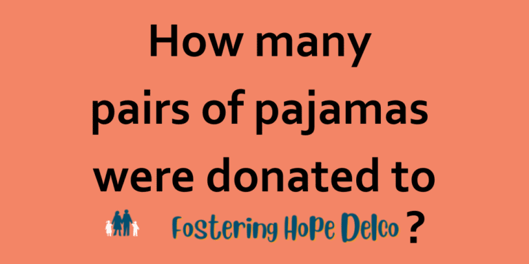 September Fostering Hope Delco donations